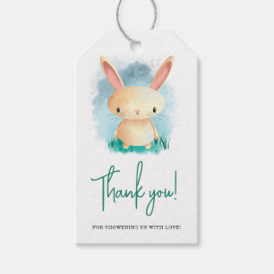 Little Rabbit baby shower thank you Gift Tags
