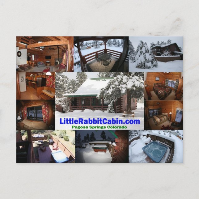 Little Rabbit Cabin Post Card (Front)