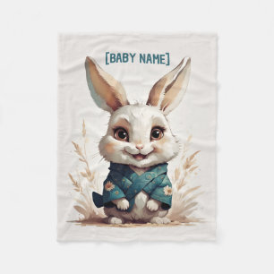 Little Rabbit Personalised Fleece Blanket