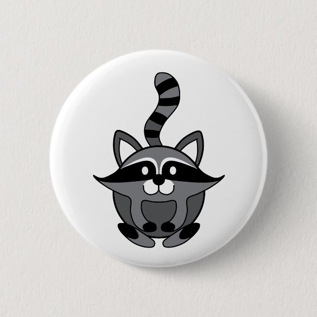 Little Raccoon 6 Cm Round Badge (Front)