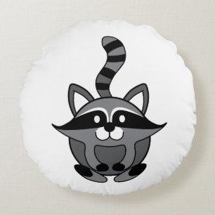 Little Raccoon Round Cushion