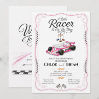 Little Racer Bassinet Shower Invitation