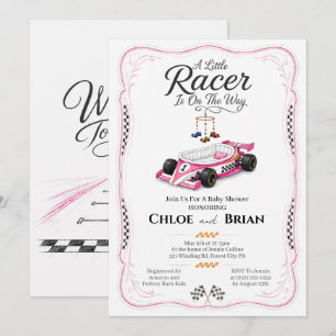 Little Racer Bassinet Shower Invitation