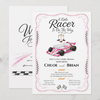 Little Racer Bassinet Shower Invitation