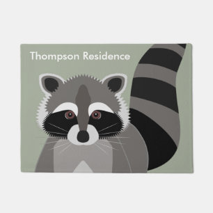 Little Racoon Rascal Personalised Doormat