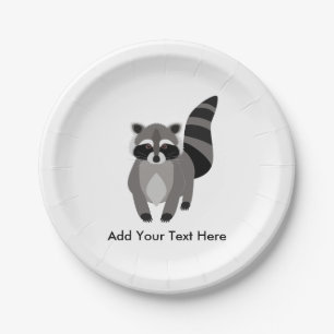 Little Racoon Rascal Personalised Paper Plate