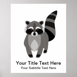Little Racoon Rascal Personalised Poster