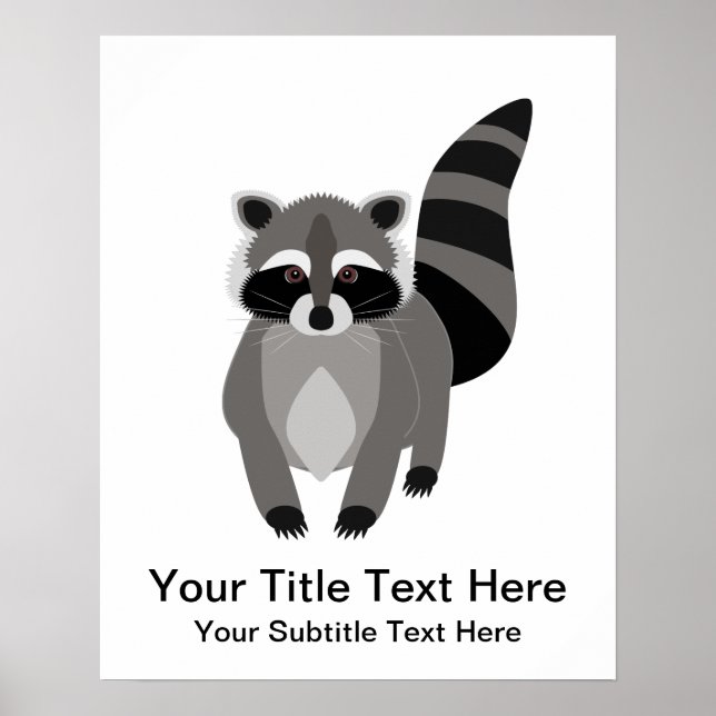 Little Racoon Rascal Personalised Poster (Front)