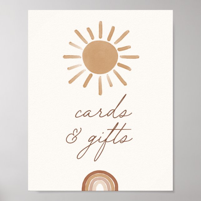 Little Ray of Sunshine Baby Shower Cards and Gifts Poster (Front)