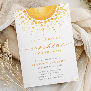 Little Ray of Sunshine Baby Shower Invitation