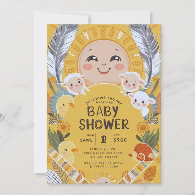 Little Ray of Sunshine Baby Shower Invitation (Front)