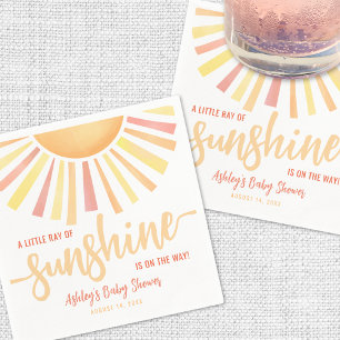 Little Ray Of Sunshine Baby Shower Napkin