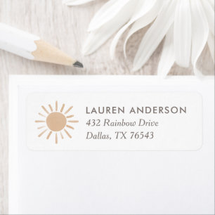 Little Ray of Sunshine Baby Shower Return Address