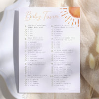 Little Ray of Sunshine Baby Trivia Shower Game