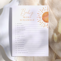 Little Ray of Sunshine Baby Word Scramble Game