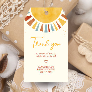 Little Ray of Sunshine Boho Baby Shower Favor Tags