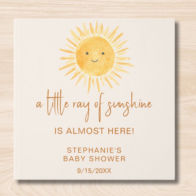 Little Ray of Sunshine Boho Baby Shower Guest Book (Creator Uploaded)