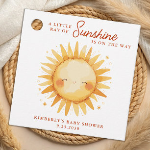 Little Ray of Sunshine Boho Cute Sun Baby Shower Favour Tags