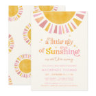 Little Ray of Sunshine Boho Retro Girl Baby Shower