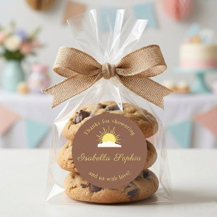 Little Ray of Sunshine Boho Terracotta  Classic Round Sticker