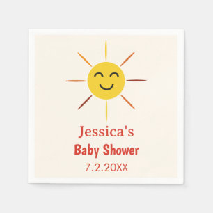 Little Ray of Sunshine cartoon Baby Shower Napkin
