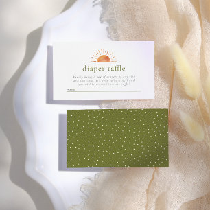 Little Ray of Sunshine Diaper Raffle Baby Shower Enclosure Card