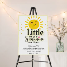 Little Ray of Sunshine Glitter Baby Shower  