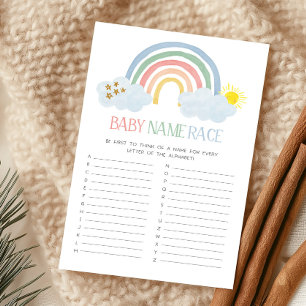 Little Ray of Sunshine Rainbow Baby Name Race Game