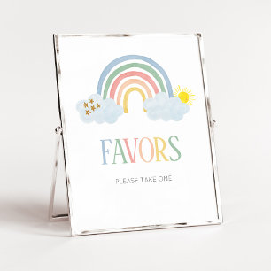 Little Ray of Sunshine Rainbow Favours Sign