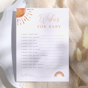 Little Ray of Sunshine Wishes for Baby Activity Invitation