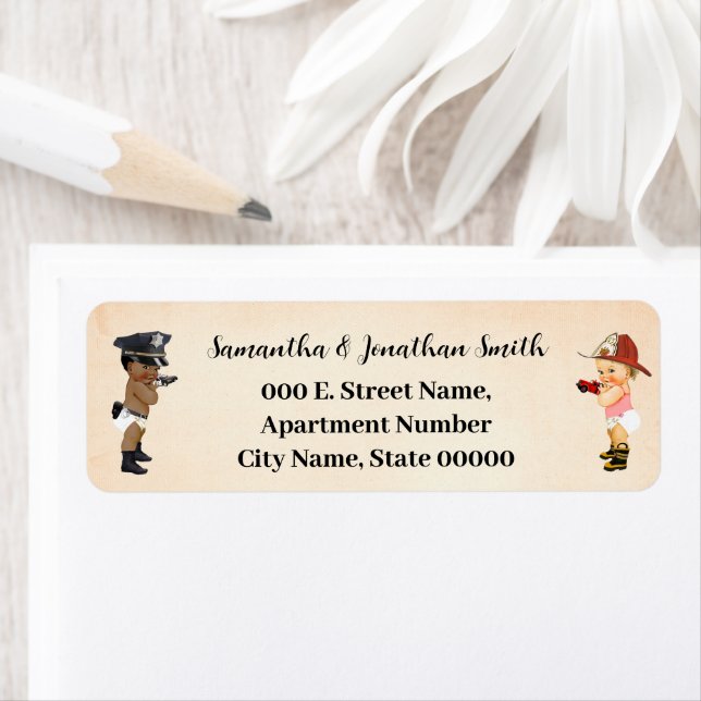 Little Recruit Baby Shower Return Address Label (Insitu)