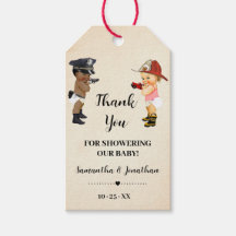 Little Recruiter Coming Baby Shower Favor Gift Tag
