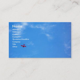 Little Red Aeroplane Business Card