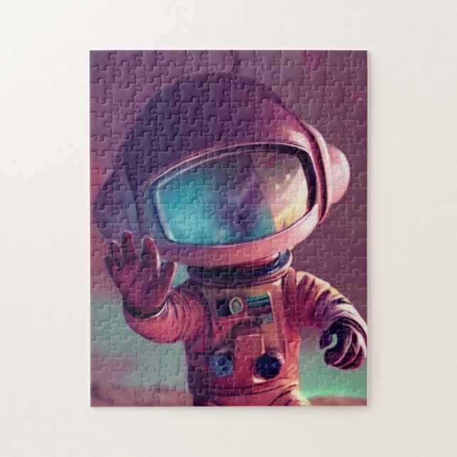 Little Red Alien Astronaut  Jigsaw Puzzle (Vertical)