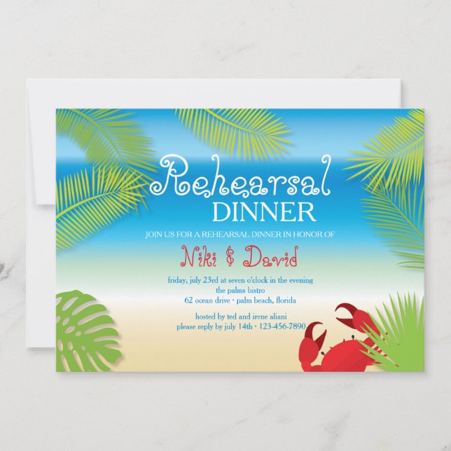 Little Red Crab Invitation (Front)