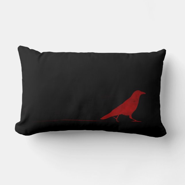 Little Red Crow Lumbar Cushion (Front)