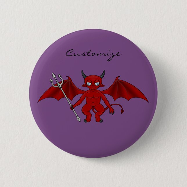 Little Red Devil Thunder_Cove 6 Cm Round Badge (Front)