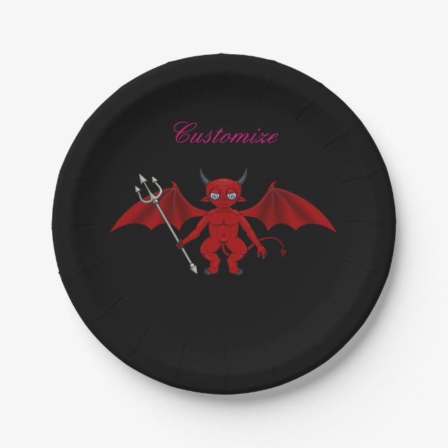 Little Red Devil Thunder_Cove Paper Plate (Front)