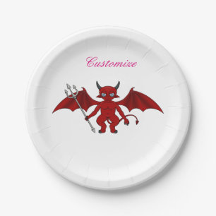 Little Red Devil Thunder_Cove Paper Plate