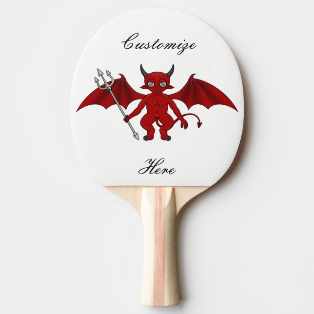 Little Red Devil Thunder_Cove Ping Pong Paddle (Front)
