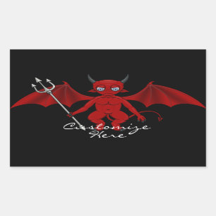 Little Red Devil Thunder_Cove Rectangular Sticker