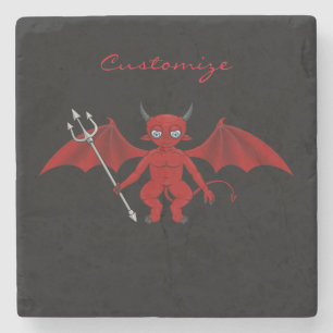Little Red Devil Thunder_Cove Stone Coaster