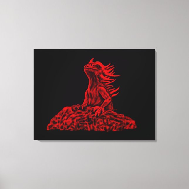 Little red Dragon Canvas Print (Front)