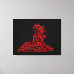 Little red Dragon Canvas Print