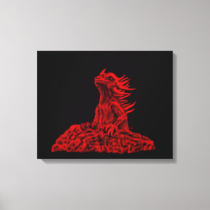 Little red Dragon Canvas Print