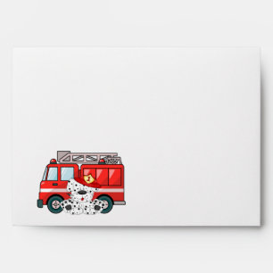 Little Red Fire Truck, Dalmatian Birthday Envelope