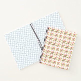 Little red flower quilt block notebook