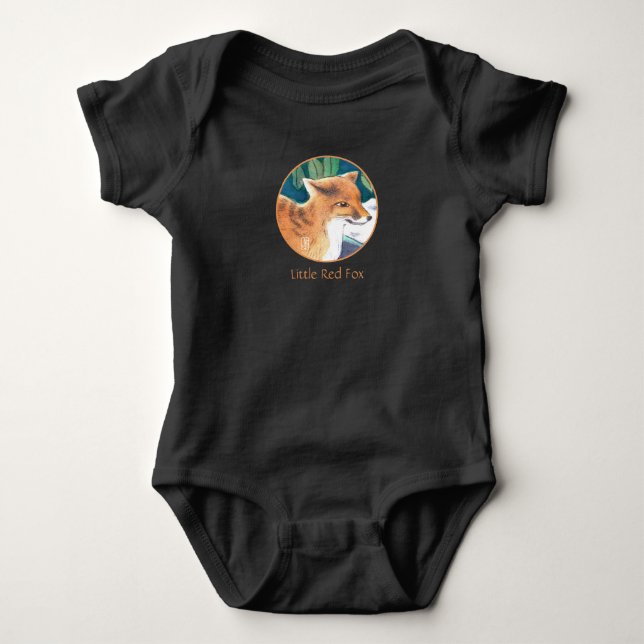 Little Red Fox Baby Bodysuit (Front)