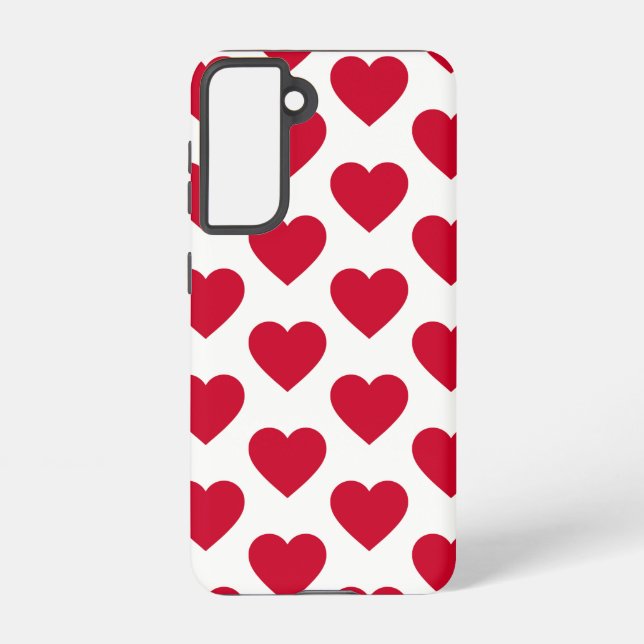 Little Red Hearts Samsung Galaxy S21 Case (Back)