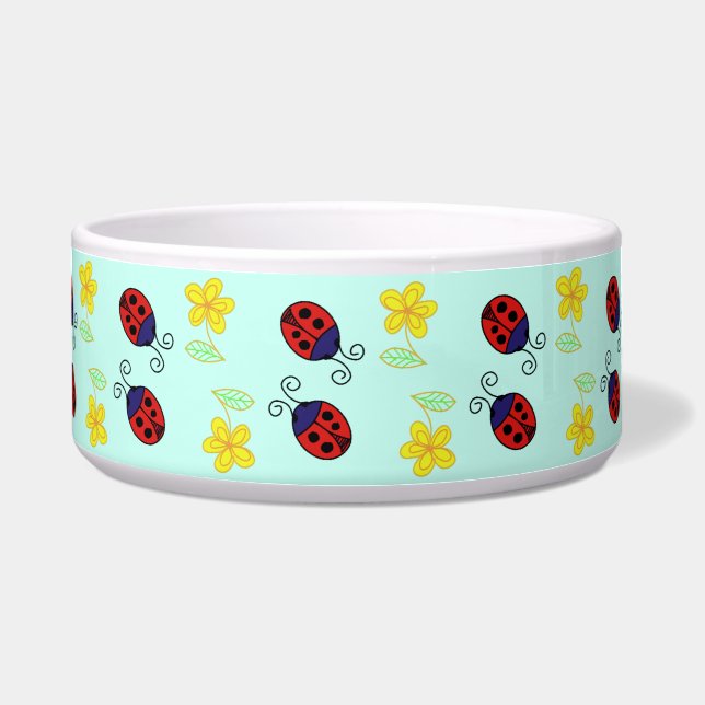 Little red ladybird pets bowl (Front)